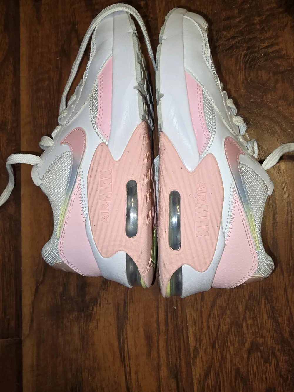Nike Girls Pink & White Air Max Style Sneakers Sz 4y
